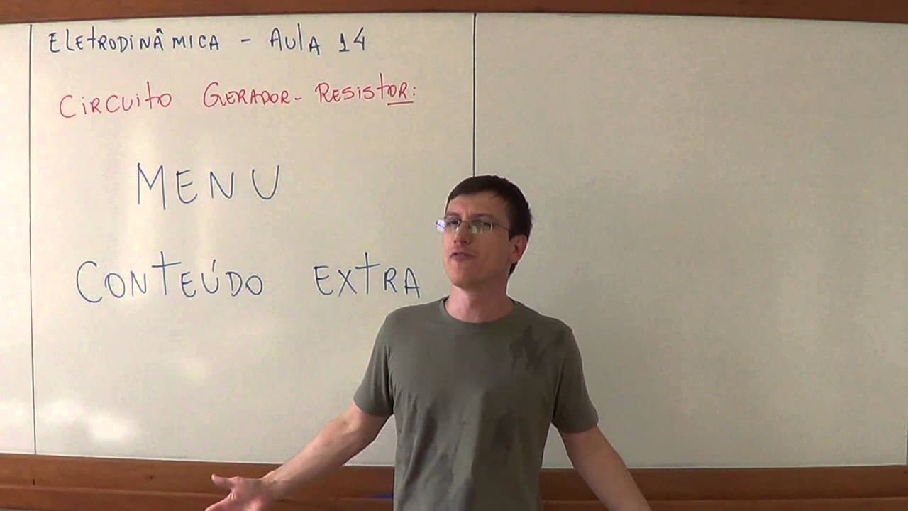 Thumbnail: Circuito gerador-resistor - Eletrodinâmica - Aula 14 (Menu) - Prof. Marcelo Boaro