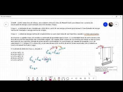 Thumbnail da aula: #ENEM2019 - Numa feira de ciências, um estudante utilizará o disco de Maxwell (ioiô)...