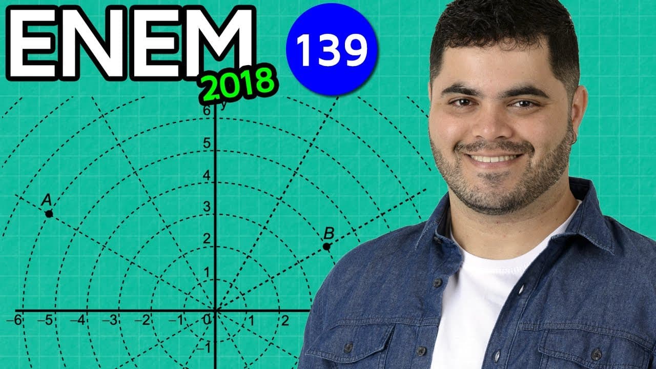 Thumbnail: 🔥 ENEM 2018 Matemática 139 👉🏻 Sistema Cartesiano, Ângulo e Distância Percorrida