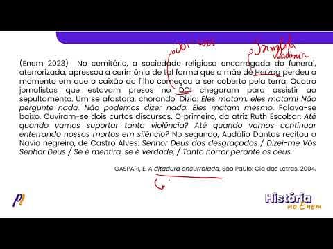 Thumbnail da aula: ENEM 2023 - POPULISMO NO BRASIL - DITADURA CIVIL MILITAR | No cemitério, a sociedade religiosa...