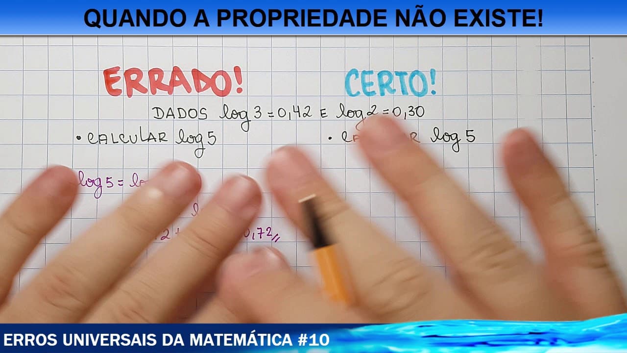 Thumbnail: ☑️ FÓRMULAS QUE NÃO EXISTEM! - Erros universais X - Propriedades dos Logarítmos