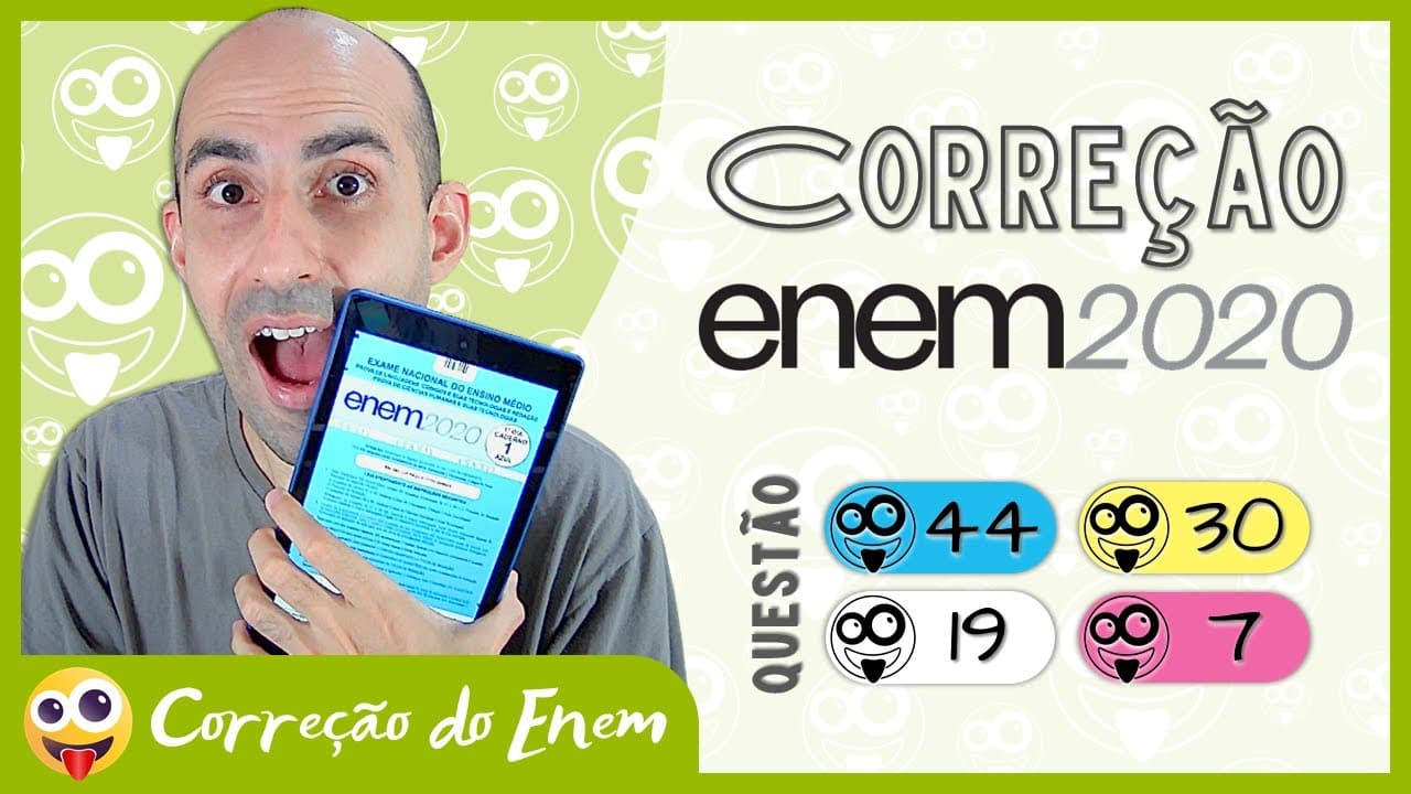 Thumbnail: [CORREÇÃO DO ENEM] Questão 44 - Enem 2020 impresso - Prova azul ▷ Adoção