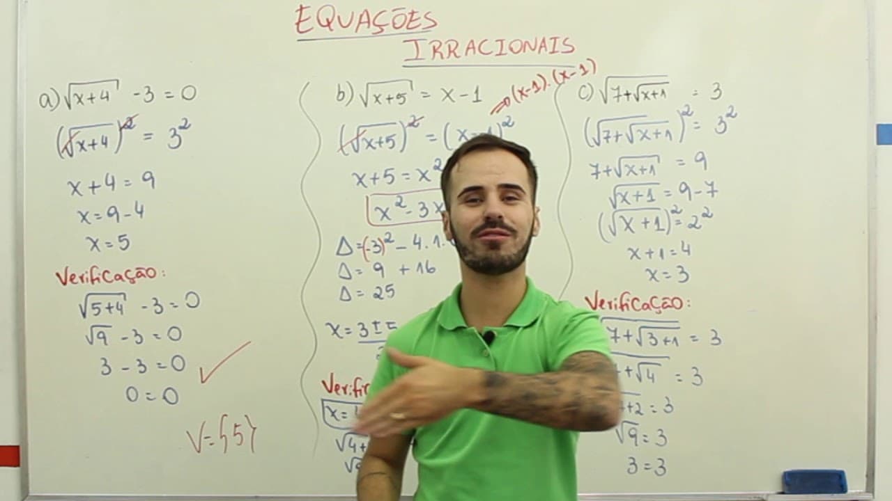 Thumbnail: Matemática - Equações Irracionais