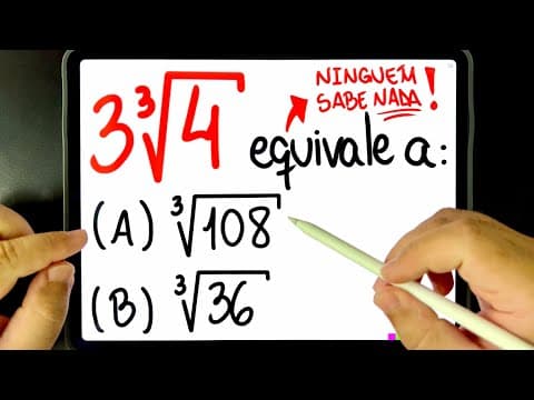 Thumbnail da aula: 🔥 RAIZ CÚBICA SINISTRA! Como calcular essa RAIZ CÚBICA? Colocar número DENTRO DA RAIZ CÚBICA!