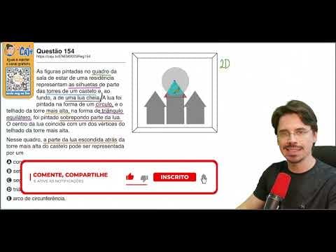 Thumbnail da aula: [ENEM 2023] 154 📘 GEOMETRIA PLANA As figuras pintadas no quadro da sala de estar de uma residência