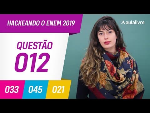 Thumbnail da aula: Enem 2019 | Literatura: Variação linguística | Questão 12 (branco)