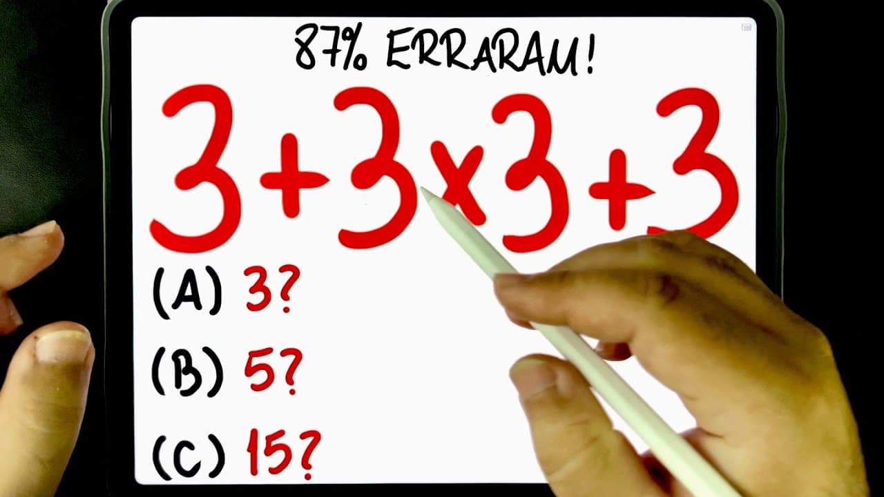 Thumbnail: 🔥 TERMIAL nas alternativas dessa EXPRESSÃO NUMÉRICA BUGANTE! Você consegue resolver?