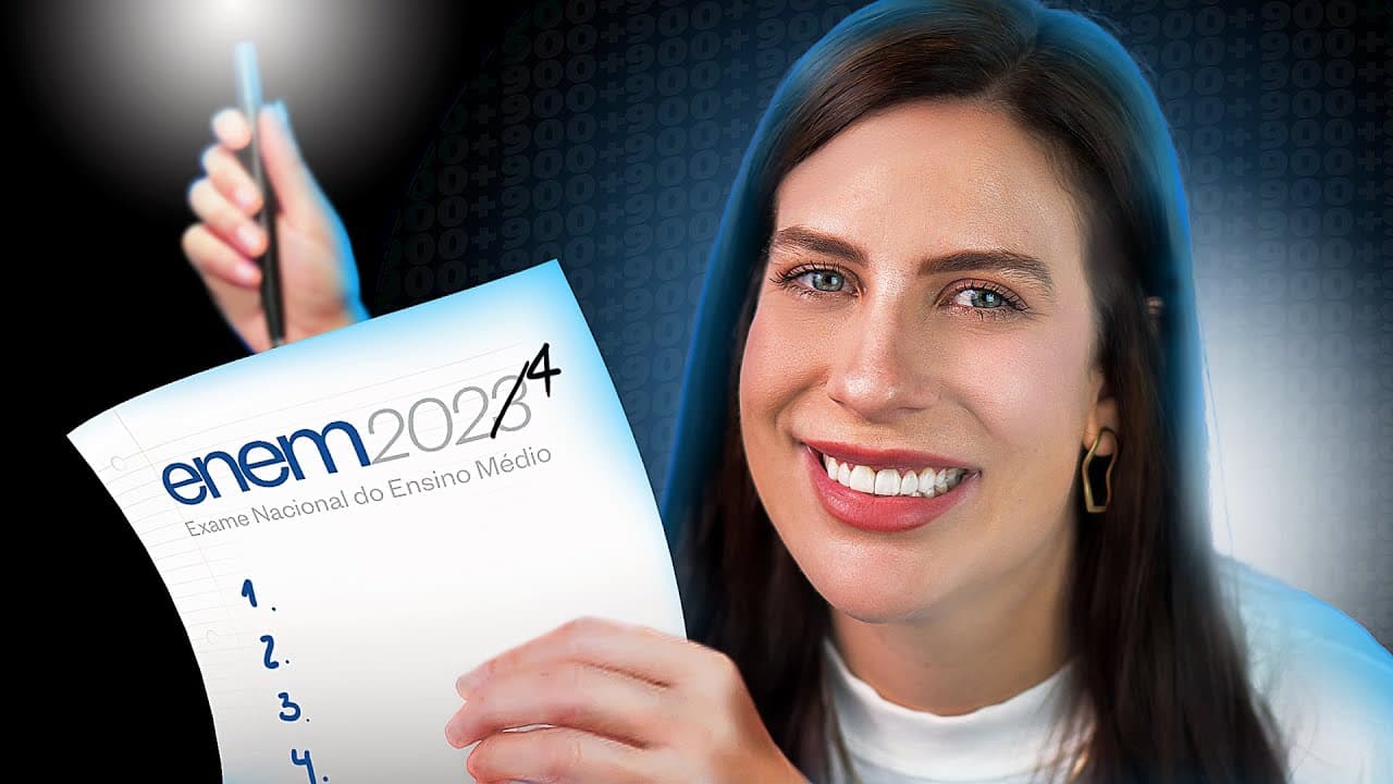Thumbnail: COMO FAZER a primeira redação para o ENEM 2024