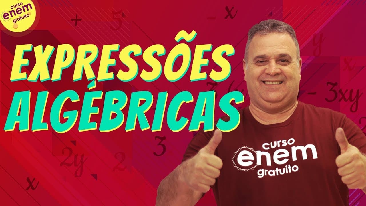 Thumbnail: EXPRESSÕES ALGÉBRICAS E PRODUTOS NOTÁVEIS | Resumo de Matemática para o Enem