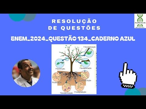 Thumbnail da aula: ENEM 2024_QUESTÃO 134_CADERNO AZUL_BIORREMEDIAÇÃO_FITORREMEDIAÇÃO_ECOLOGIA_DESCONTAMINAÇÃO DE SOLOS