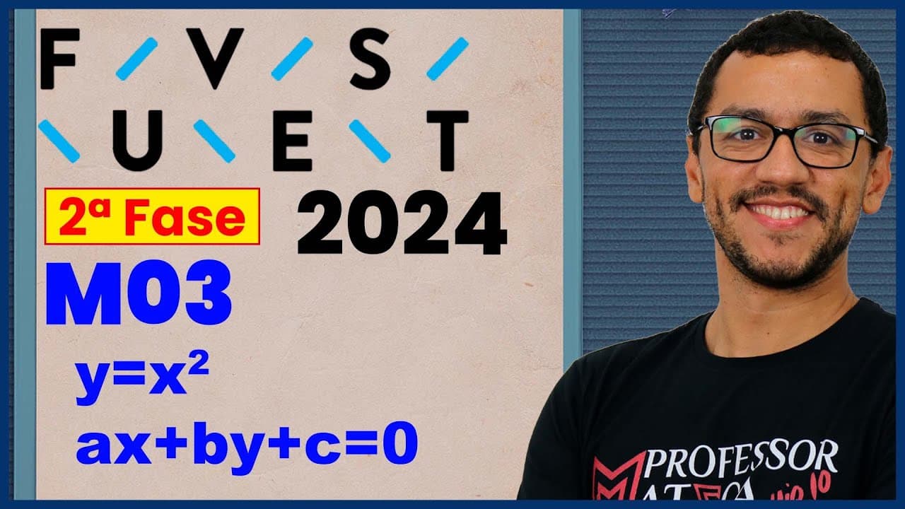 Thumbnail: Questão M3 | FUVEST 2024 | Segunda Fase Matemática | Geometria Analítica