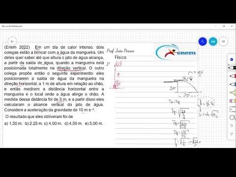 Thumbnail da aula: Questão Enem 2022, Física. Lançamento Vertical e Lançamento Horizontal.