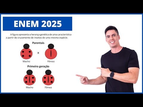 Thumbnail da aula: BIOLOGIA ENEM 2025! "A figura apresenta a herança genética de uma característica a partir"