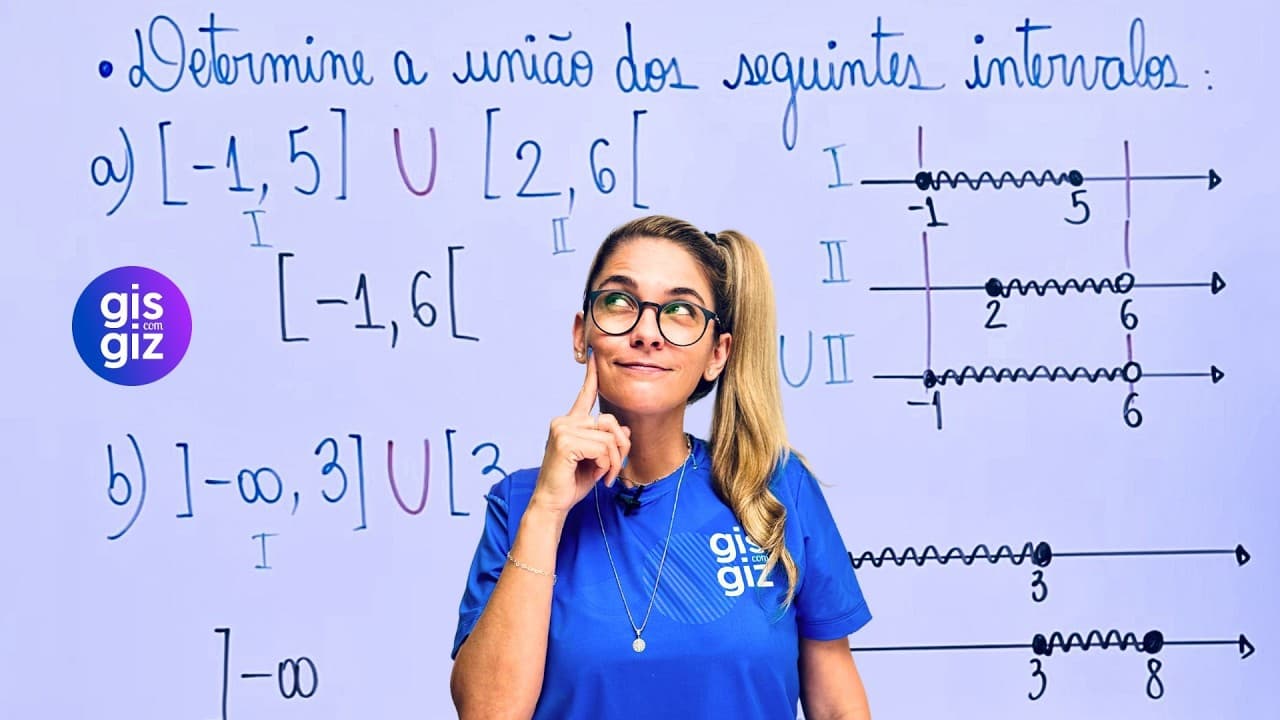 Thumbnail: UNIÃO E INTERSECÇÃO DE INTERVALOS REAIS
