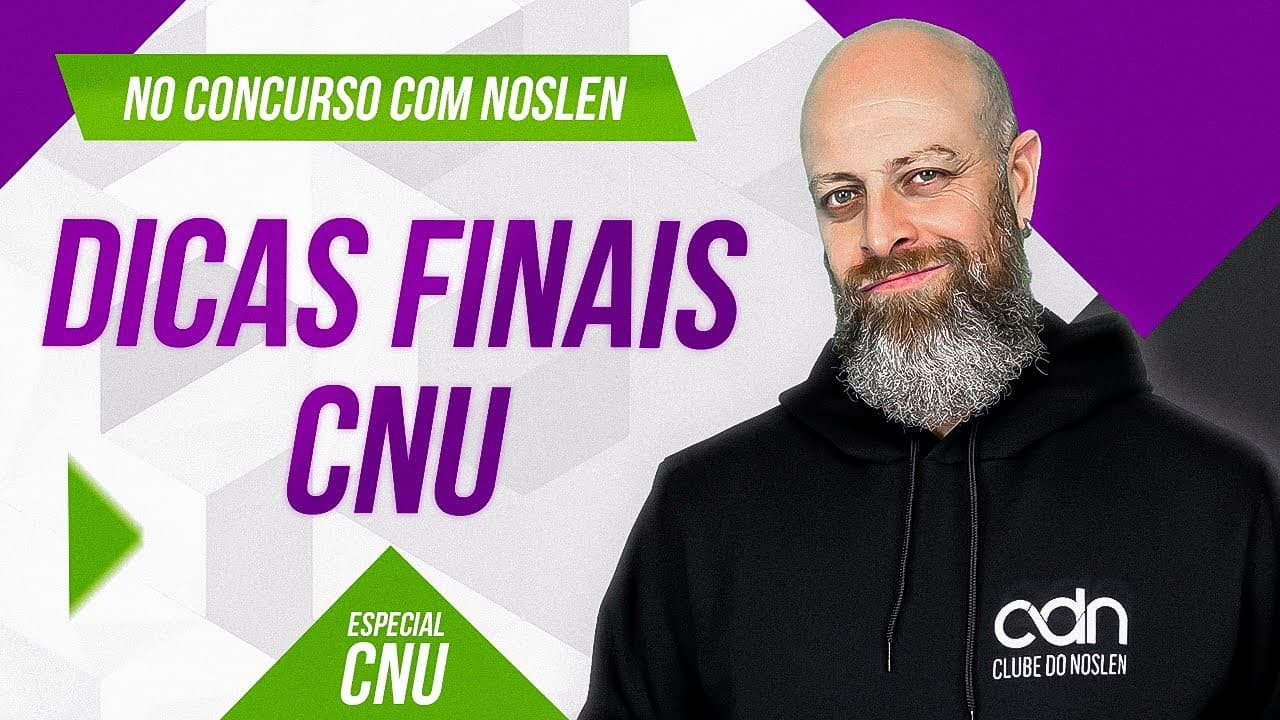 Thumbnail: CNU | Dicas finais #concurso #concursopublico