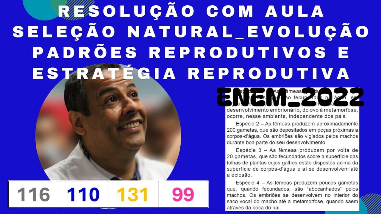 Thumbnail: ENEM 2022_Q.131_AMARELO_Desde a proposição da teoria de seleção natural por Darwin, os seres vivos