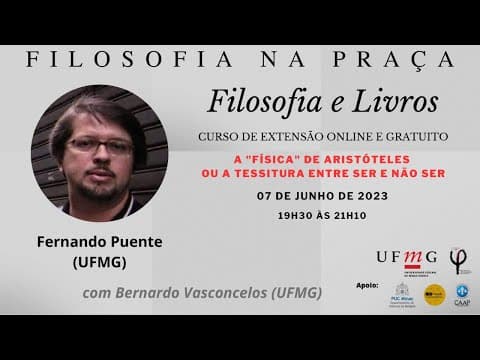 Thumbnail da aula: Filosofia na Praça - Filosofia e Livros com Fernando Puente: A "Física" de Aristóteles