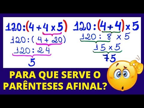 Thumbnail da aula: SERÁ QUE O PARÊNTESES FAZ DIFERENÇA NA EXPRESSÃO NUMÉRICA??