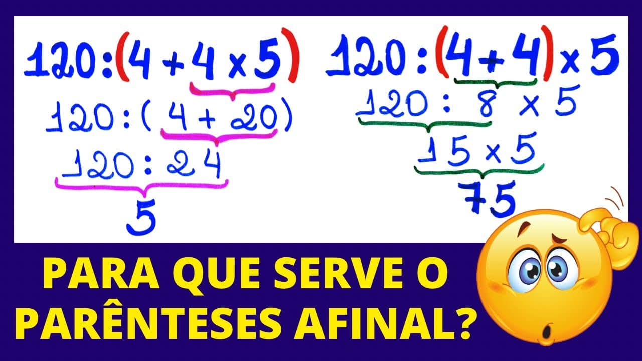 Thumbnail: SERÁ QUE O PARÊNTESES FAZ DIFERENÇA NA EXPRESSÃO NUMÉRICA??