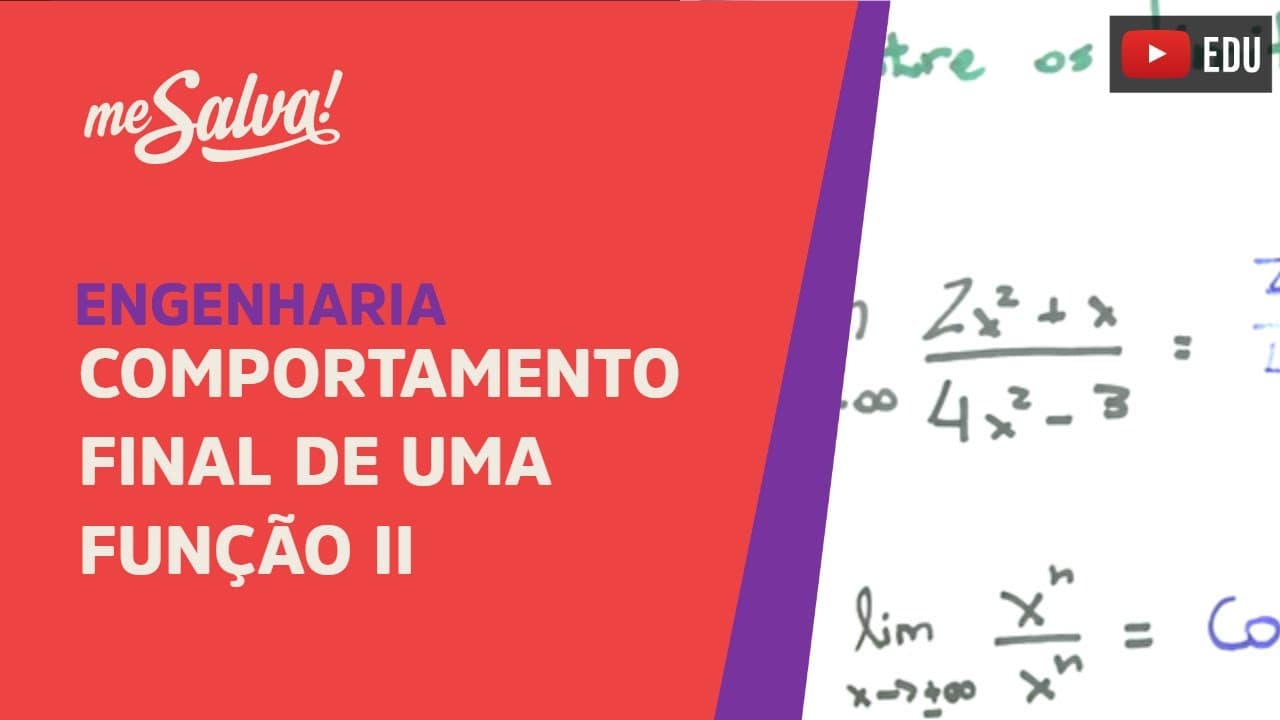 Thumbnail: Me Salva! Exercícios Resolvidos de Cálculo I - EXLIM16 - Comportamento Final de uma Função II