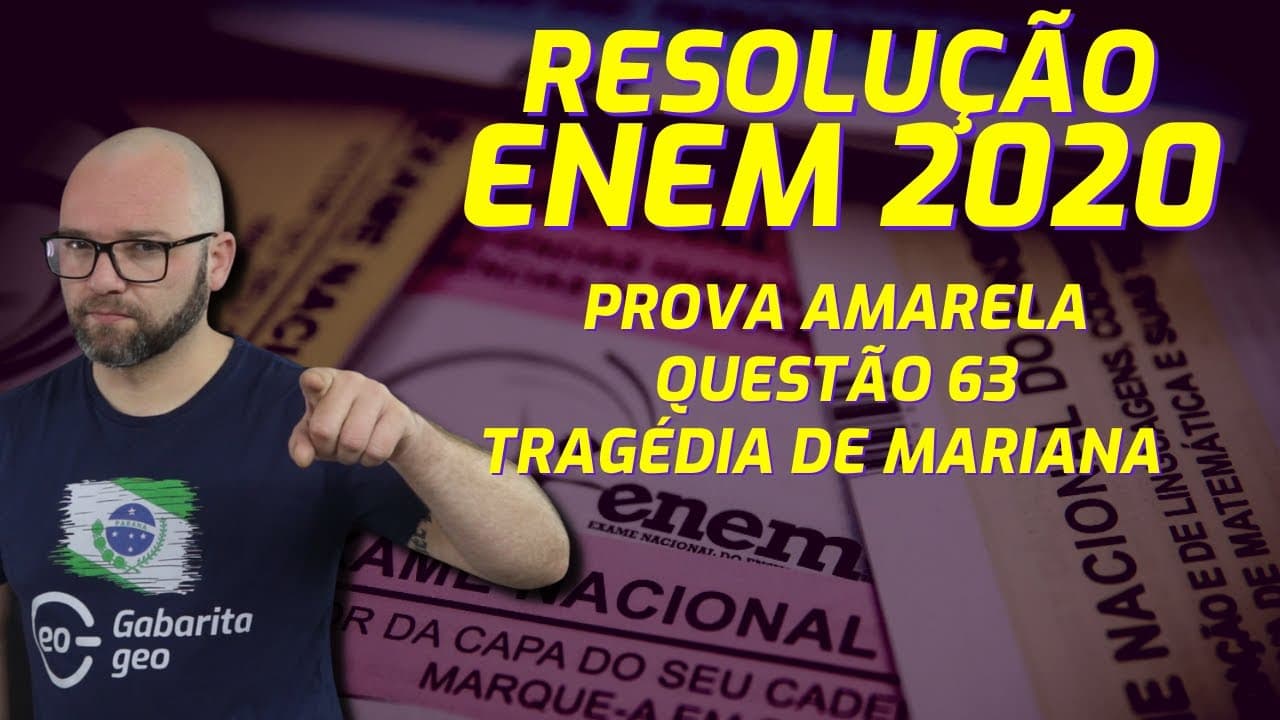 Thumbnail: QUESTÃO 63 PROVA AMARELA - RESOLUÇÃO ENEM 2020 GEOGRAFIA