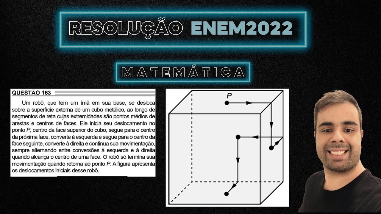 Thumbnail: ENEM 2022 Um robô que tem um imã em sua base se desloca sobre a superficie externa,