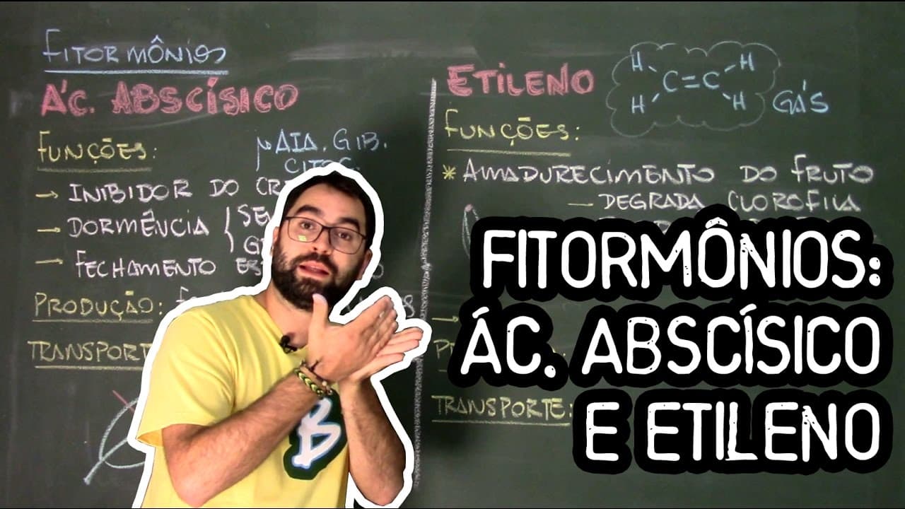 Thumbnail: Ácido Abscísico e Etileno (Hormônios Vegetais) - Fisio Vegetal - Aula 29: Botânica (Prof. Guilherme)