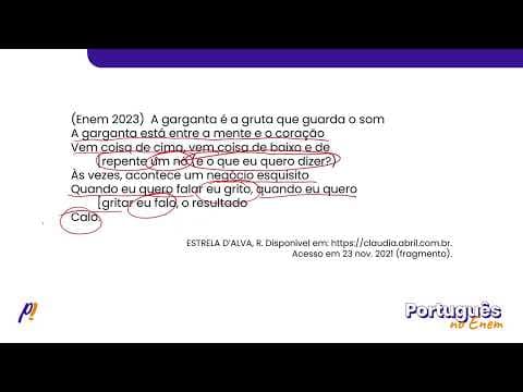 Thumbnail da aula: ENEM 2023 - ESTUDOS DO TEXTO | A garganta é a gruta que guarda o som...