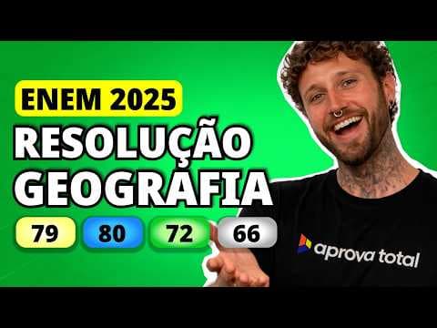 Thumbnail da aula: ENEM 2025 GEOGRAFIA – Questão 79 | Cidade sustentável é o assentamento humano constituído por uma