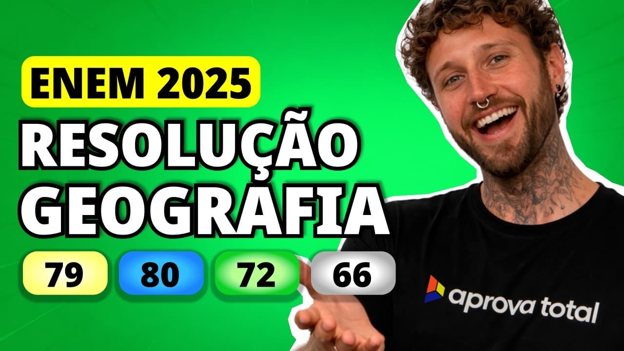Thumbnail: ENEM 2025 GEOGRAFIA – Questão 79 | Cidade sustentável é o assentamento humano constituído por uma