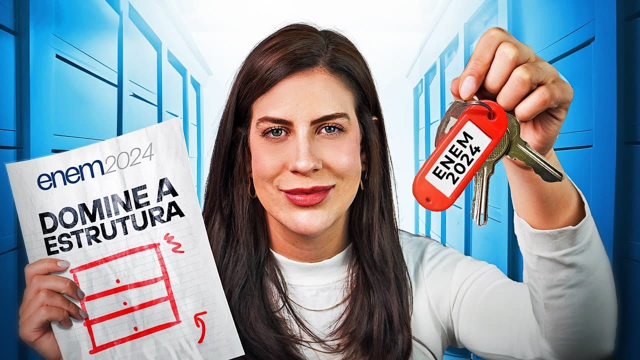 Thumbnail: Como ORGANIZAR a sua REDAÇÃO DO ENEM 2024