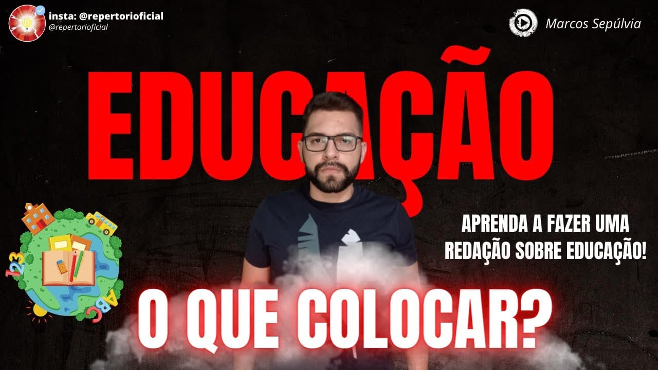Thumbnail: Como fazer uma Redação sobre EDUCAÇÃO? || TRÊS REPERTÓRIOS para redações sobre EDUCAÇÃO!