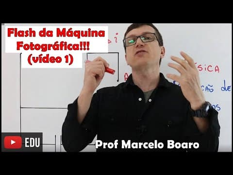 Thumbnail da aula: Como funciona o flash da máquina fotográfica? Vídeo 1 - Circuito RC   Eletrodinâmica   VÍDEO nº6