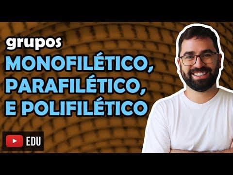 Thumbnail da aula: Grupo Poli, Para e Monofilético - Aula 10 - Módulo 3: Evolução e Classificação dos Seres | Prof Gui