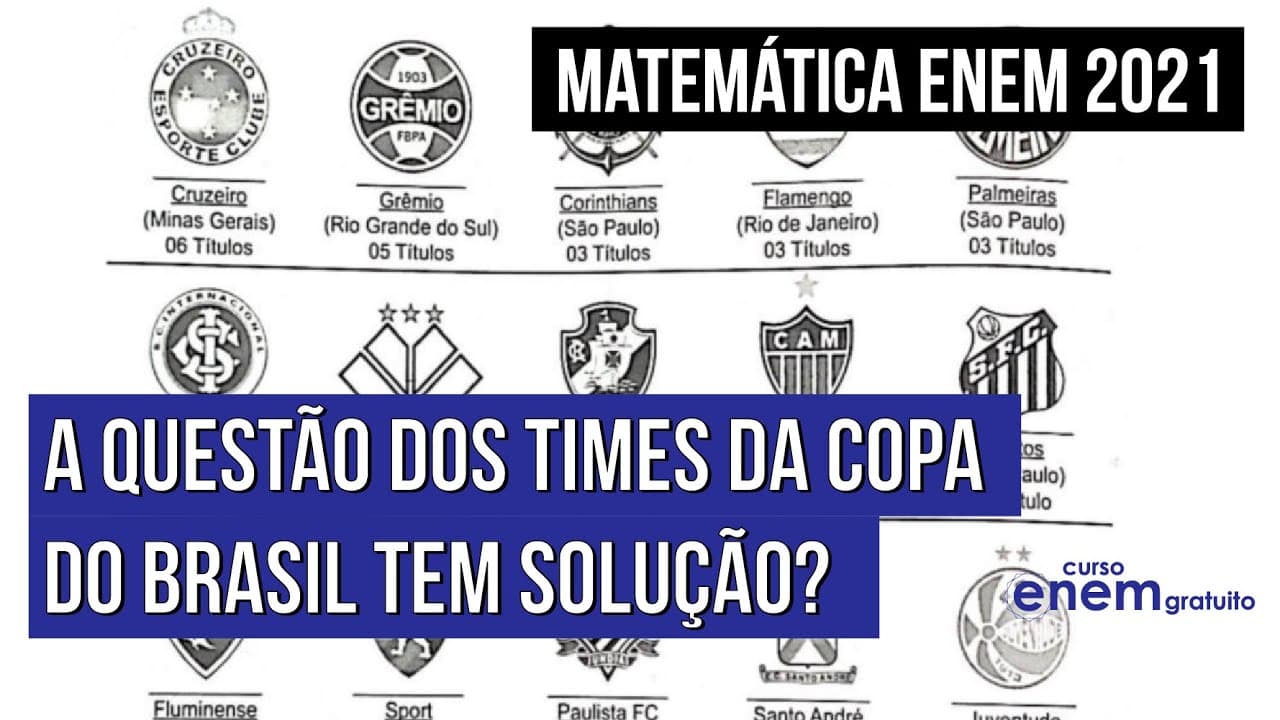 Thumbnail: COPA DO BRASIL: questão de Matemática do Enem 2021