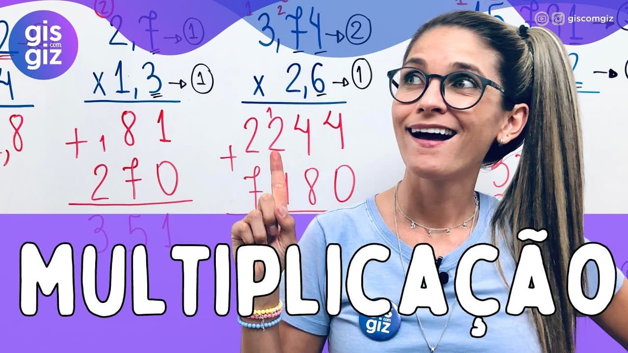 Thumbnail: MULTIPLICAÇÃO DE NÚMEROS DECIMAIS | Multiplicação com vírgula  \Prof. Gis/
