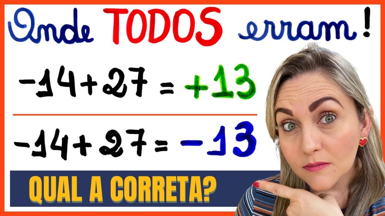 Thumbnail: ADIÇÃO ALGÉBRICA COM NÚMEROS INTEIROS!!!