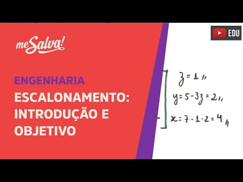 Thumbnail da aula: Me Salva! ALG03 - Álgebra Linear - Escalonamento: Introdução e Objetivo