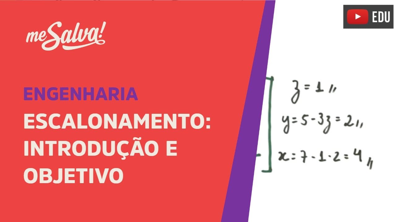 Thumbnail: Me Salva! ALG03 - Álgebra Linear - Escalonamento: Introdução e Objetivo