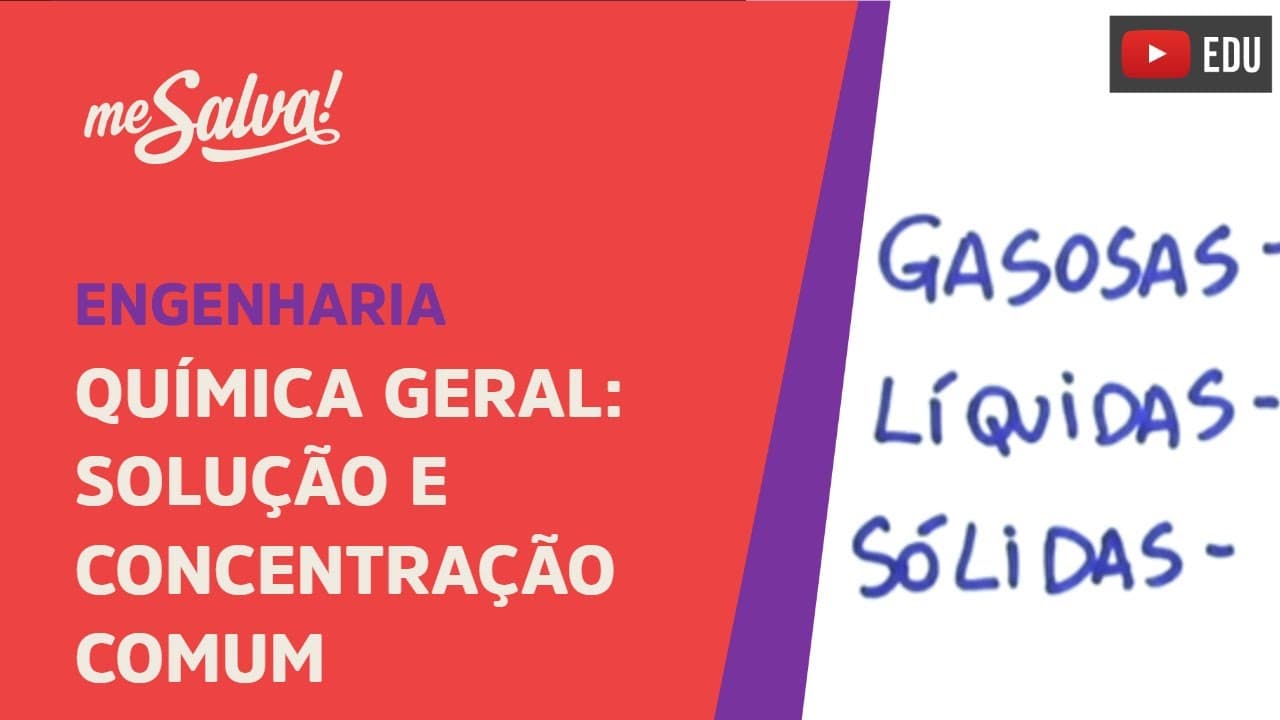 Thumbnail: Me Salva! SLC01 - Soluções e Concentração Comum - Química Geral