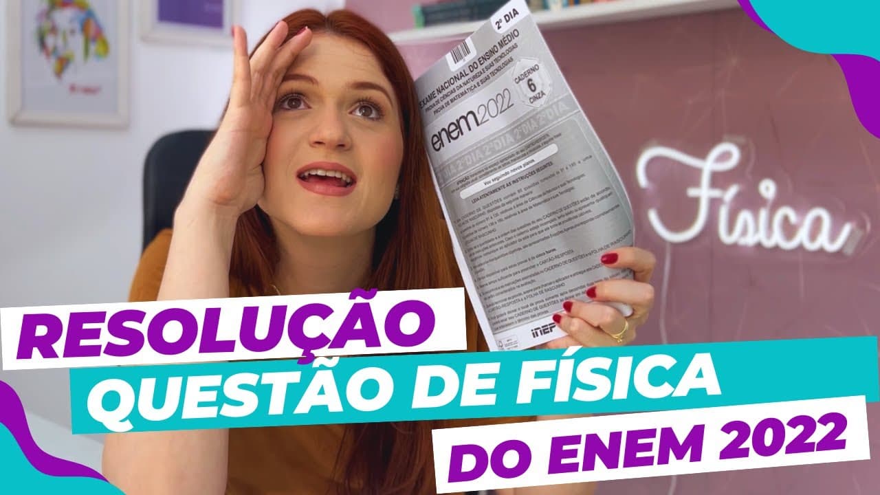Thumbnail: Questão de física ENEM 2022 - Em um dia de calor intenso, dois colegas brincar com água da mangueira