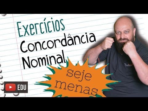 Thumbnail da aula: Exercícios de Concordância Nominal [Prof Noslen]