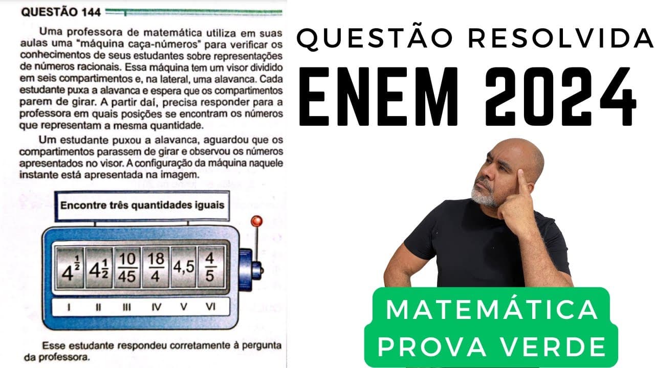 Thumbnail: ENEM MATEMATICA QUESTAO 144   PROVA VERDE - RESOLVIDA