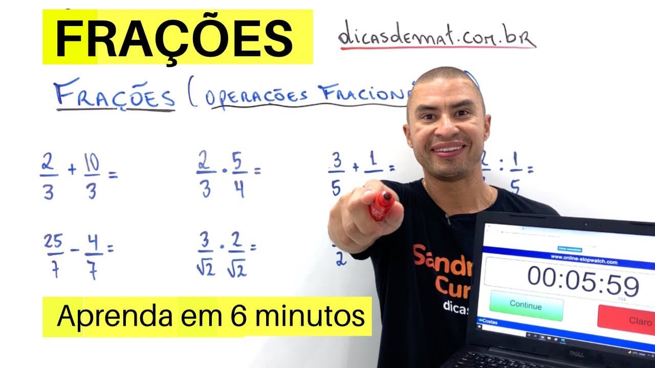 Thumbnail: Operações com Frações: Guia Rápido e Completo