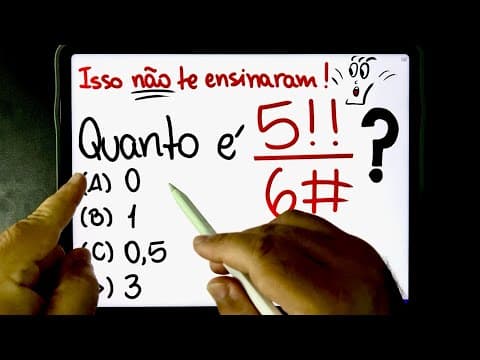 Thumbnail da aula: 🔥 5!!/6# = ❓ NINGUÉM te ensinou PRIMORIAL na escola! 😱 Você consegue calcular?