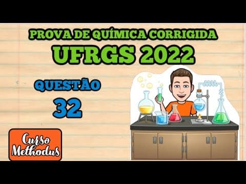 Thumbnail da aula: Questão 32 prova de química UFRGS 2022 - Microplásticos são partículas de polímeros que apresentam