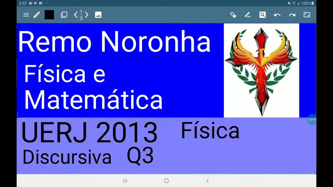 Thumbnail: UERJ 2013 discursiva de física questão 3
