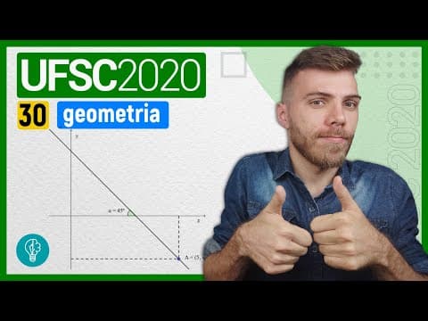 Thumbnail da aula: 30 VESTIBULAR UFSC 2020 - GEOMETRIA - Se os pontos 𝐴(2,0), 𝐵(0,3) e 𝑃(𝑎, 𝑏) são colineares, e se