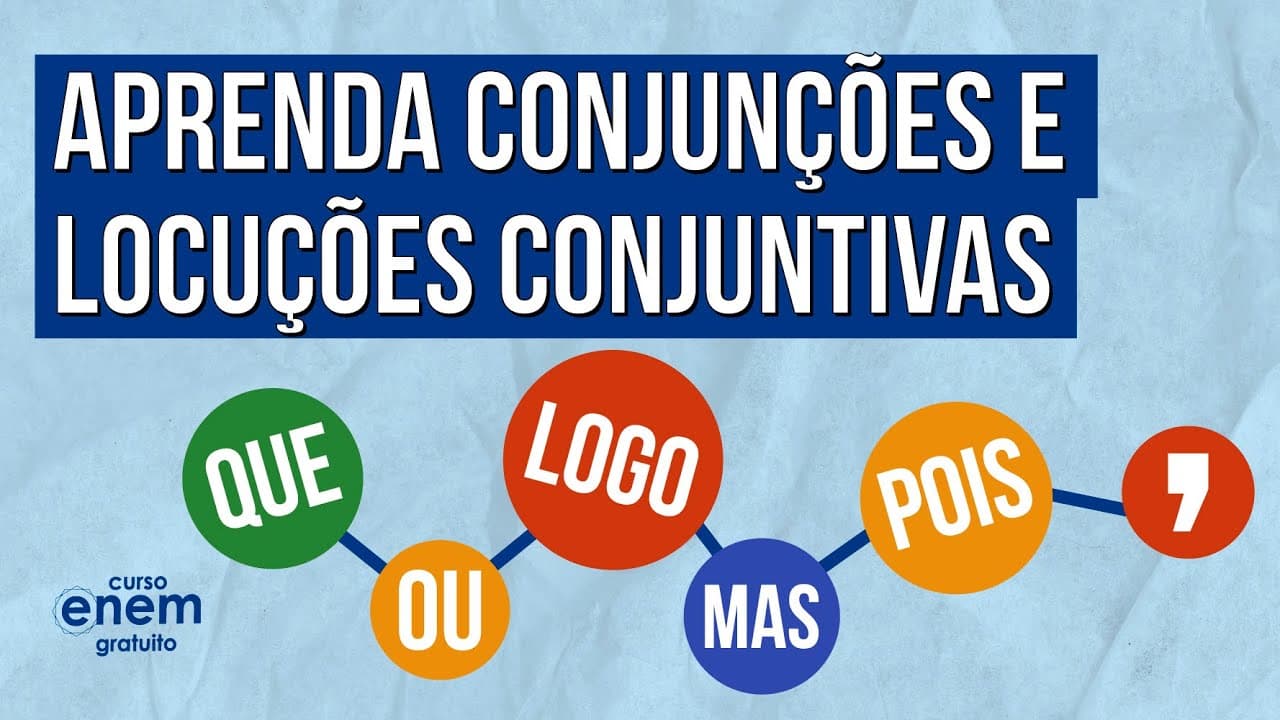 Thumbnail: CONJUNÇÕES E LOCUÇÕES CONJUNTIVAS (COESÃO) | Resumo de Português para o Enem. Mercedes Bonorino