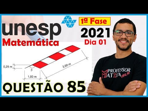 Thumbnail da aula: UNESP 2021 | Questão 85 | Resolução Matemática dia 1|  Valor do ângulo Sinalizador
